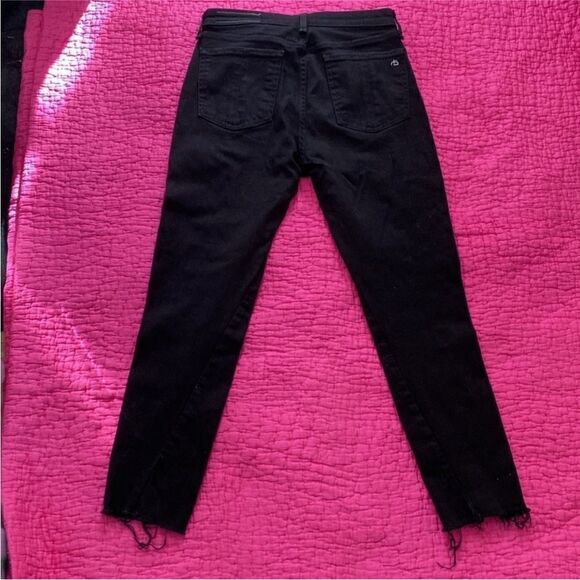 Tag & Bone Black Skinny Jeans with front zippers, size 28 - Picture 7 of 9